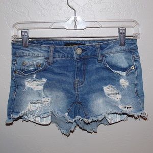 Aeropostale Distressed Denim Jean Shorts